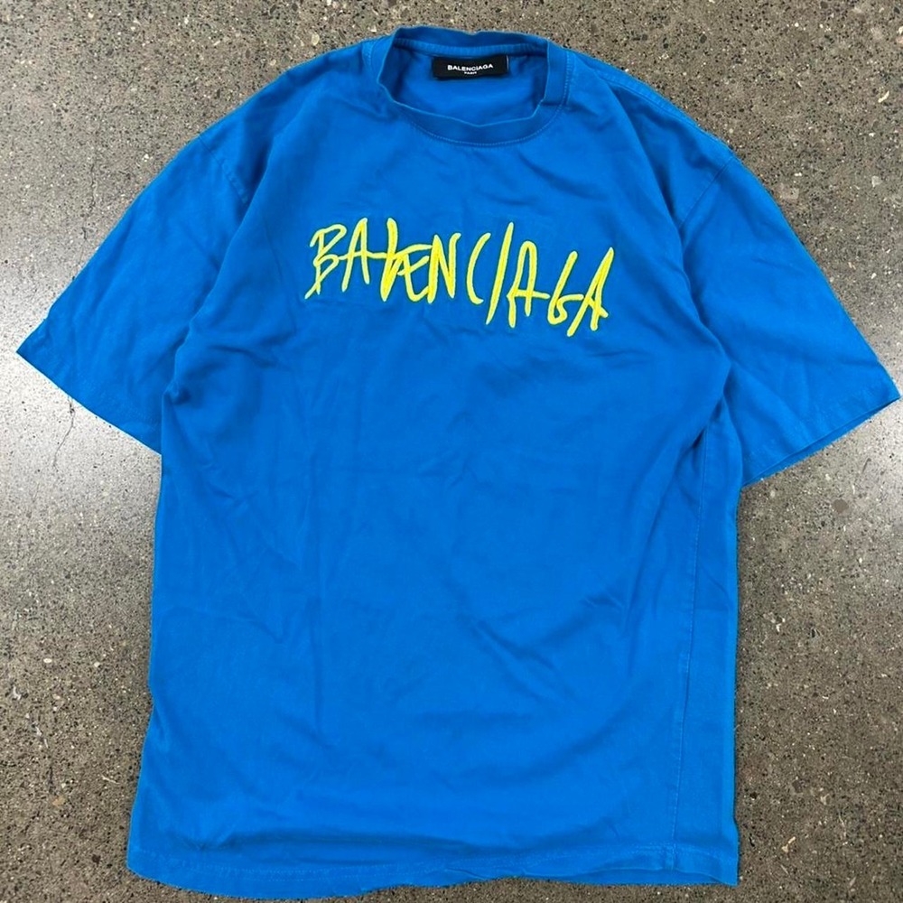 Balenciaga Graffiti Scribble Hand Drawn Logo T-Shirt (Size XL)